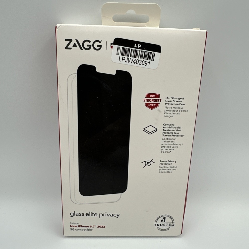 Zagg Invisible Shield Glass Elite Privacy Apple iPhone 6.7 2022